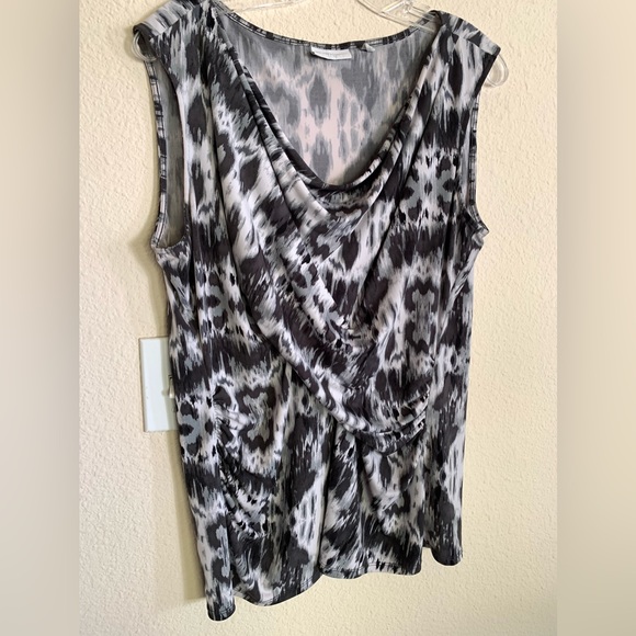 NY&C Stretch Draped Cowl Neck Sleeveless Blouse - Picture 4 of 11